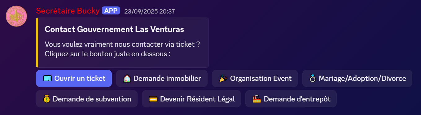 Gouv LV — Panneau de tickets